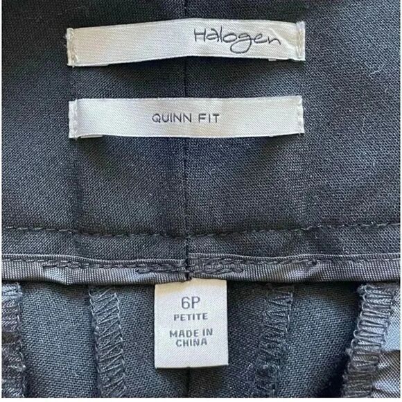 Halogen Nordstrom Quin Fi Straight Leg Wide Y2K Office Career Black Pants SZ 6P - Picture 5 of 10